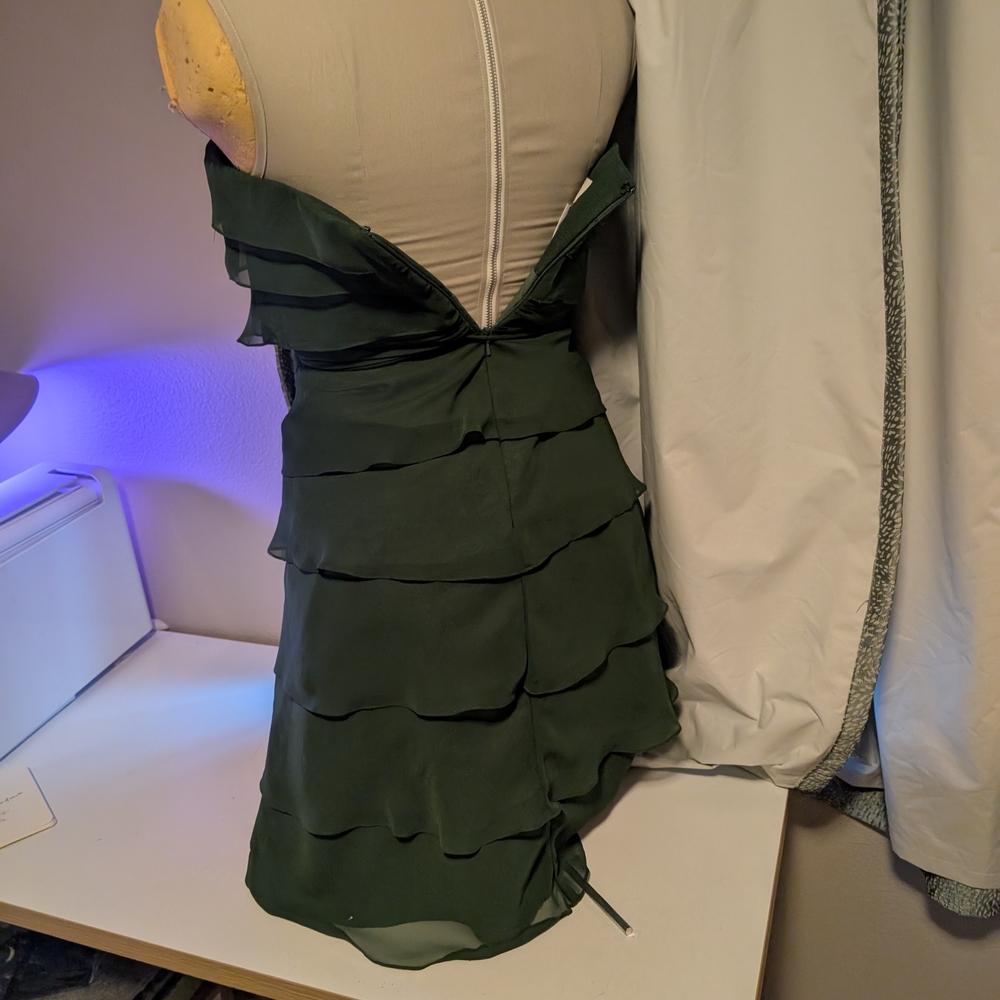 Lazaro Green Ruffled Dress - Picture 4 of 8